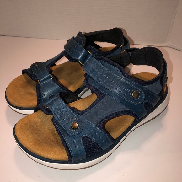 SAS Neptune Blue Embark Strappy Comfort Rugged Sandals Shoes sz 8 - Picture 1 of 6